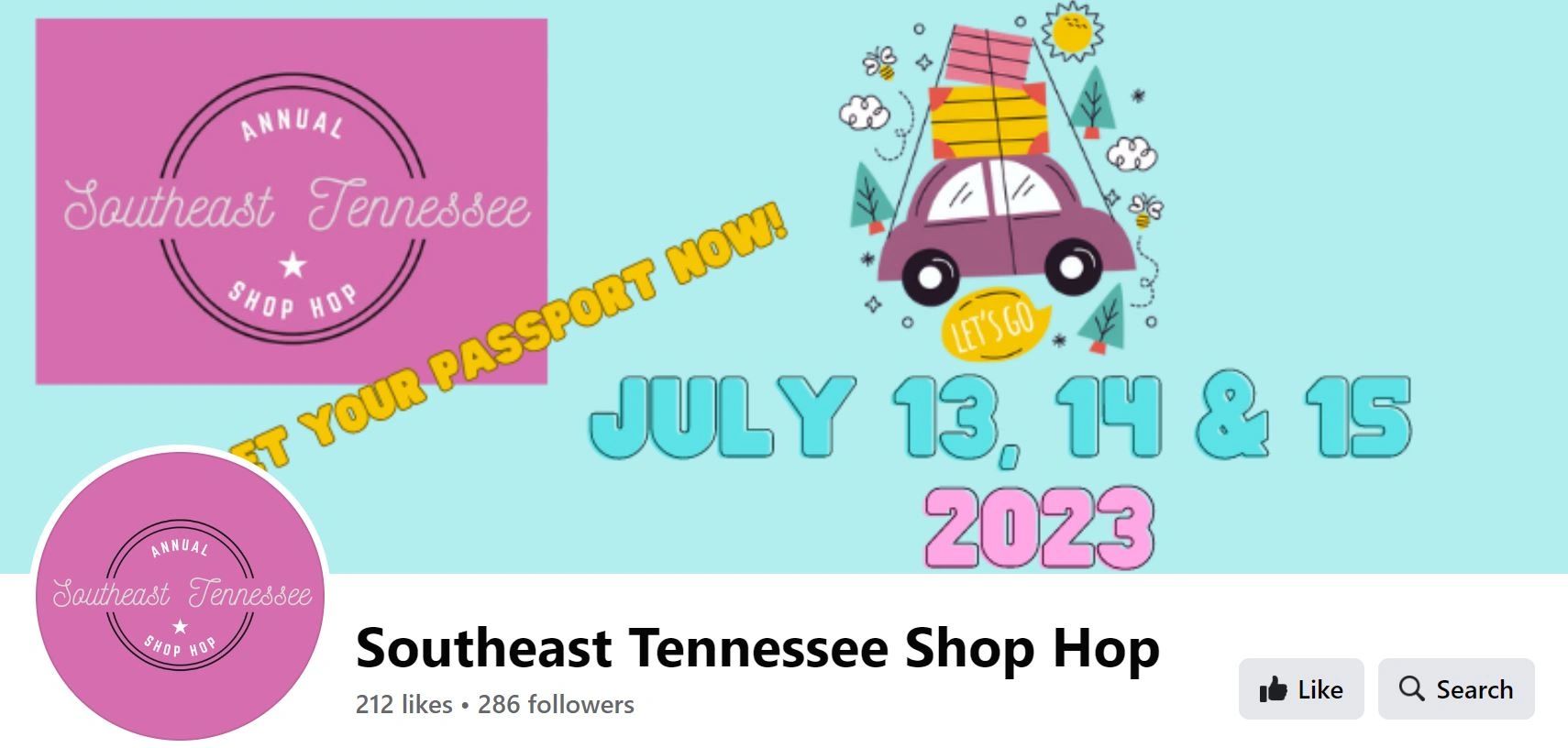 Southeast Tennessee Shop Hop Tickets on Sale NOW